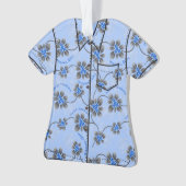 Hawaiian Holly Hanoukka Blue Floral Aloha Shirt (devant)