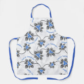 Hawaiian Holly Hanukkah Glittery Blue Floral Schort (Voorkant)