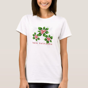 Hawaiian Holly Mele Kalikimaka Kerstrood T-shirt