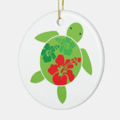 Hawaiian Honu Holiday kerstversiering Keramisch Ornament (Links)