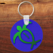 Hawaiian Honu Petroglyph Sleutelhanger (Voorkant)