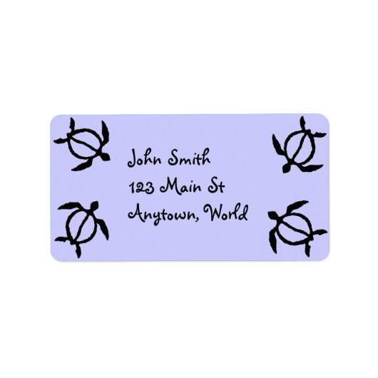 Hawaiian Honu Turtle Etiket (Voorkant)