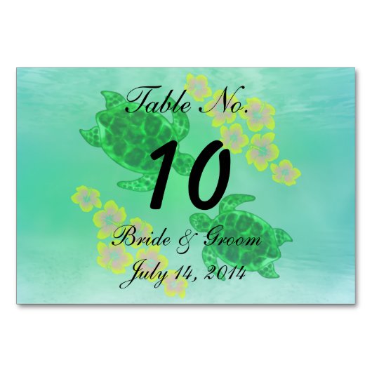 Hawaiian Honu Wedding Kaart (Voorkant)