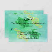 Hawaiian Honu Wedding RSVP Kaartje (Voorkant / Achterkant)