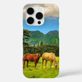 Hawaiian Horses, Hokulei Peak, Kauai, Hawaii iPhone 16 Pro Hoesje