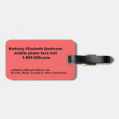 Hawaiian  Hula Dancer Coral Bagagelabel (Achterkant horizontaal)