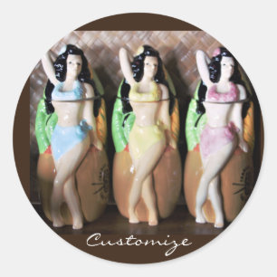 Hawaiian Hula Dancers Thunder_Cove Ronde Sticker