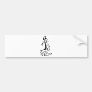 Hawaiian Hula Girl Bumpersticker