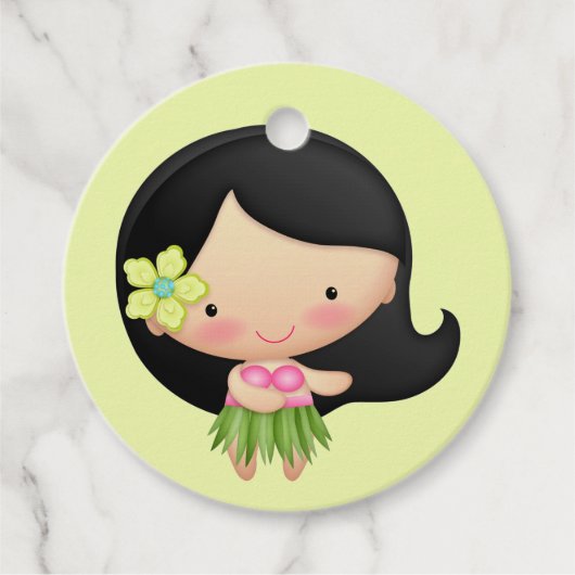 Hawaiian Hula Girl Favoriser les étiquettes (Devant)