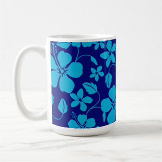 HAWAIIAN HULA (HIBISCUS) DARK/LIGHT BLUE KOFFIEMOK
