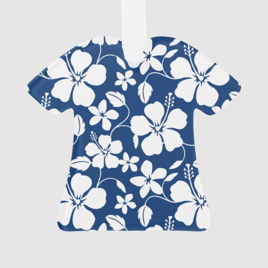 HAWAIIAN HULA (HIBISCUS) NAVY (dos)