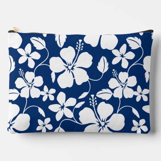 HAWAIIAN HULA (HIBISCUS) PATROON IN NAVY BLUE ETUI (Voorkant)