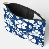 HAWAIIAN HULA (HIBISCUS) PATROON IN NAVY BLUE ETUI (Open)