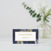 HAWAIIAN INSPIRÉ MARINE BLEU OR CARTE DE VISITE (Debout devant)