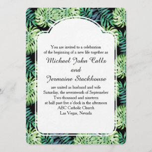 Hawaiian Island Beach Wedding Monsterra Deliciosa Kaart