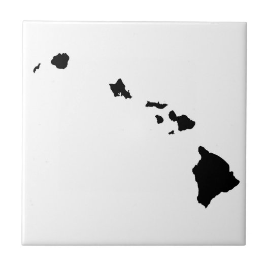 Hawaiian Island Chain Ceramic Tile Tegeltje (Voorkant)