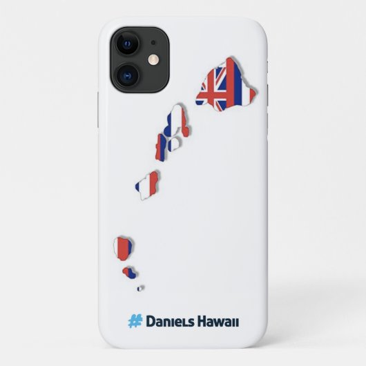Hawaiian Island & Hawaiian Flag iPhone 11 Coque (Dos)