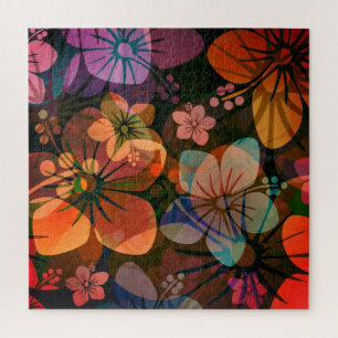 Hawaiian Island Style Hibiscus Flower Pattern Legpuzzel