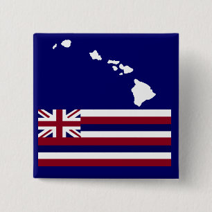 Hawaiian Islands n flag button