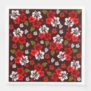 Hawaiian Kerstmis Hibiscus Napkin Servet
