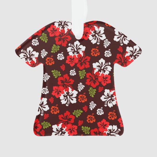 Hawaiian Kerstmis Hibiscus Ornament (voorkant)