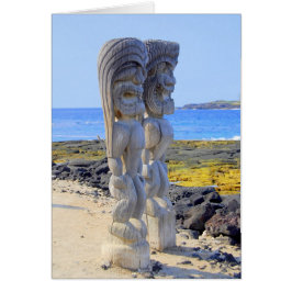 Hawaiian Ki'i in Puuhonua o Hōnaunau Park