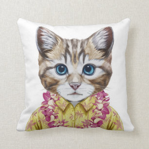 Hawaiian Kitty Cat Kussen
