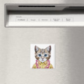 Hawaiian Kitty Cat Magneet (Insitu (Vaatwasser))