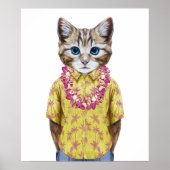 Hawaiian Kitty Cat Poster (Voorkant)