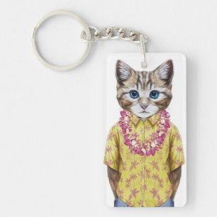 Hawaiian Kitty Cat Sleutelhanger