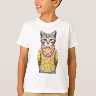 Hawaiian Kitty Cat T-shirt