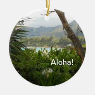 Hawaiian Lagoon kerstversier Keramisch Ornament
