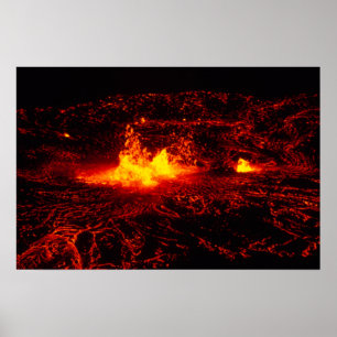 Hawaiian Lava Flow Poster