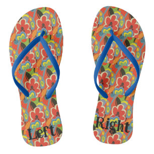 Hawaiian Leaves, MAtisse Style Teenslippers