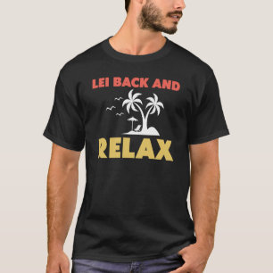 Hawaiian Lei Back en Relax Hawaii Pineapple Tiki T-shirt