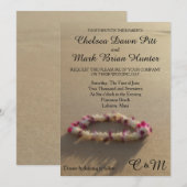 Hawaiian Lei Beach Huwelijksuitnodiging Kaart (Voorkant / Achterkant)