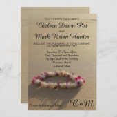 Hawaiian Lei Beach Wedding Invitation (Devant / Derrière)