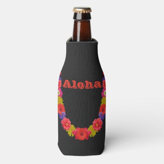 Hawaiian Lei boisson personnalisée glacières (Bottle Devant)