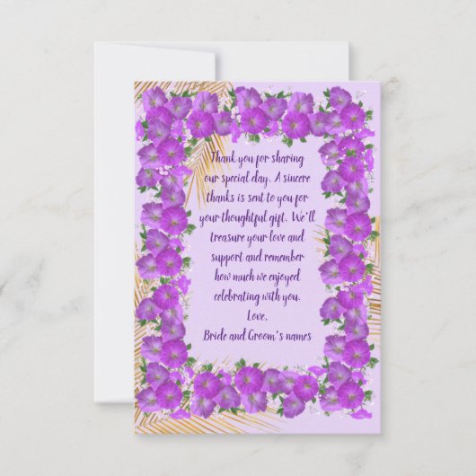 Hawaiian Lei Wedding Hartelijk dank Bedankkaart (Voorkant)