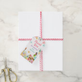 Hawaiian Luau Birthday Tropical Pool Party Pastel Cadeaulabel (Met Touw)