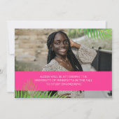 Hawaiian Luau Graduation 3 Faire-part photo (Dos)