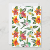 Hawaiian Luau Housewarming Party Uitnodiging (Achterkant)