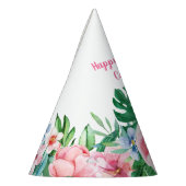 Hawaiian Luau Party Tropisch Floral roze Birthday Feesthoedjes (Links)