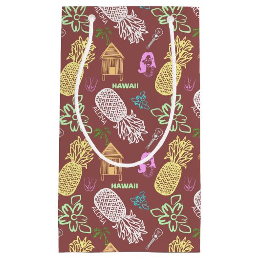 Hawaiian Luau Patterned Klein Cadeauzakje (Voorkant)