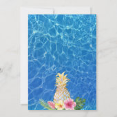 Hawaiian Luau Pool Party Uitnodiging Verjaardag (Achterkant)
