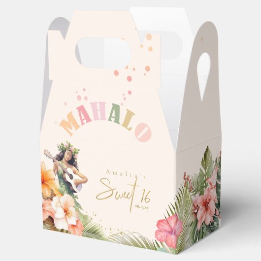 Hawaiian Luau Sweet 16 Mahalo ID1092 Bedankdoosjes (Geopend)