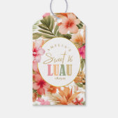 Hawaiian Luau Sweet Sixteen Floral Pattern ID1092 Cadeaulabel (Voorkant)