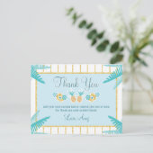 Hawaiian Luau Thank You Cards Briefkaart (Staand voorkant)