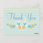 Hawaiian Luau Thank You Cards Briefkaart (Achterkant)