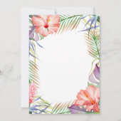 Hawaiian Luau Tropical Floral Wedding Kaart (Achterkant)